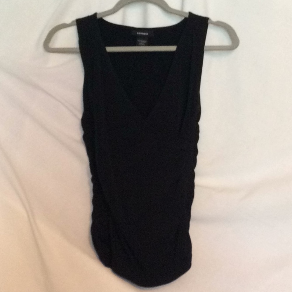 Express Black Wrap Top